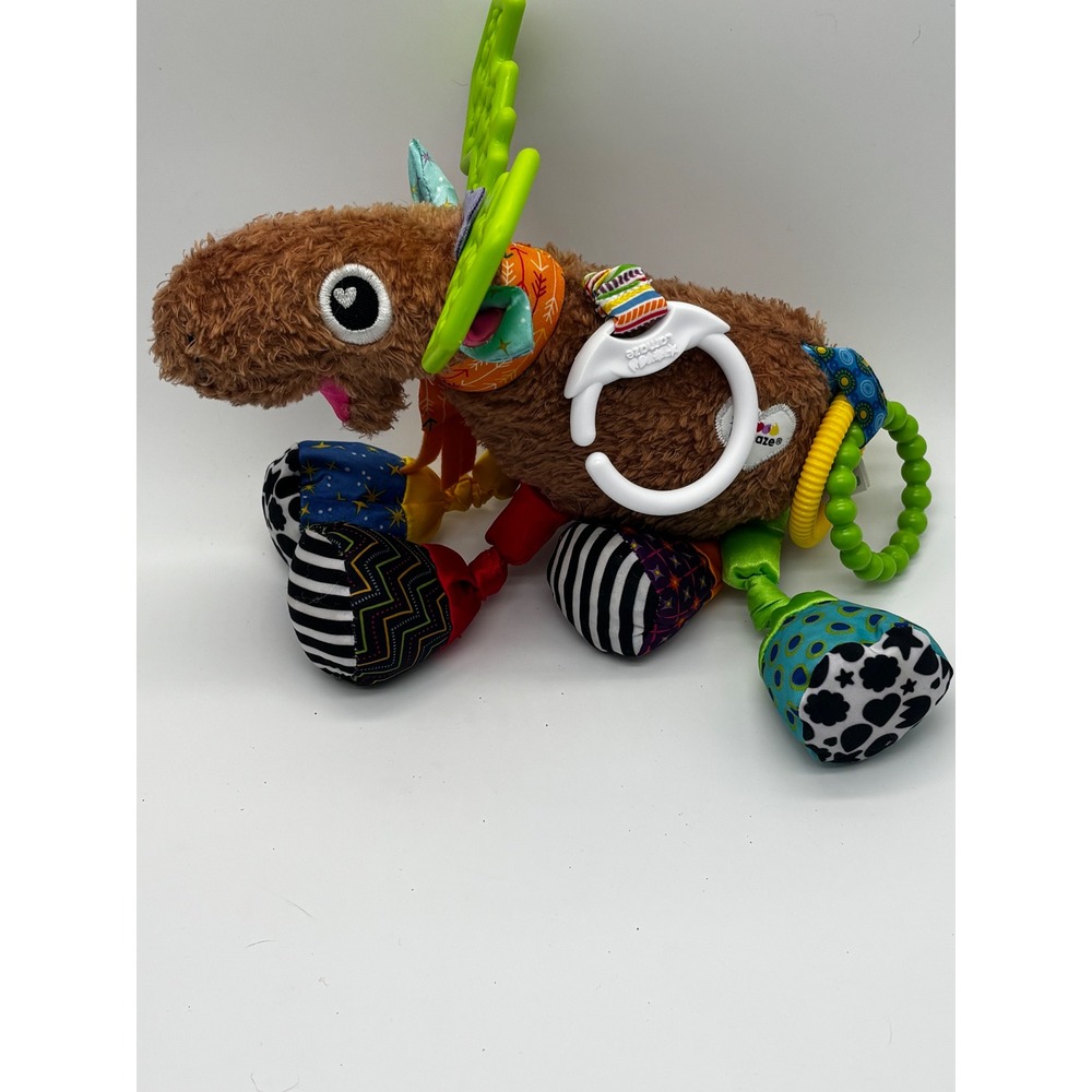 Lamaze Mortimer the Moose Plush Baby Toy Unisex OS Brown Sensory Teether Clip On